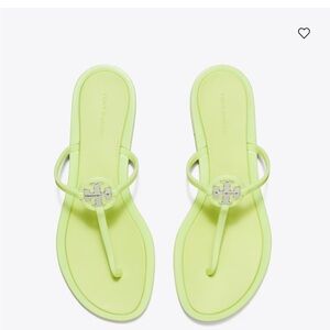 New Tory Burch Women's Lime Green Miller Thong Sandals